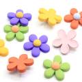 26mm Multicolor Flower Flatback Resin Cabochons Scrapbook Craft DIY Embellishments Decoration Headwear accessories