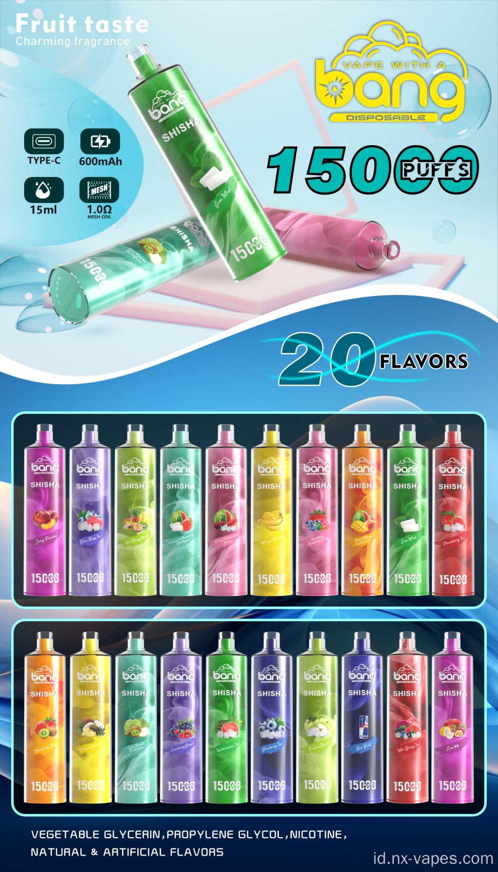Bang Shisha 15000 Puff Vape Wholesale