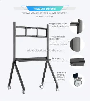 mobile stand in room for flat panel