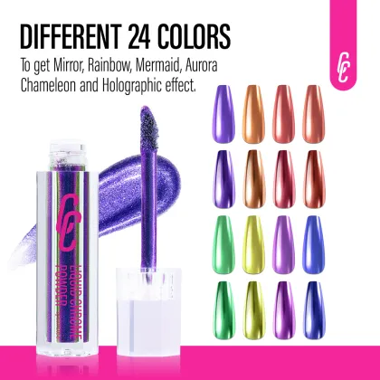 Private Label Magic Chrome Nails - Aurora Mirror Nail Liquid Wholesale