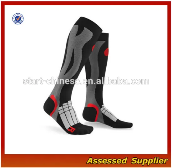Wholesale Bulk Black 20-30 mmHg Wome&Men Recovery Graduated Performance Silver Sport Running Compression Socks
