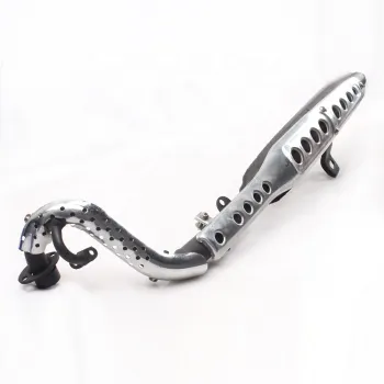 CT70 DAX Exhaust Black with Chrome Heat Shield