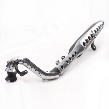 CT70 DAX Exhaust Black with Chrome Heat Shield