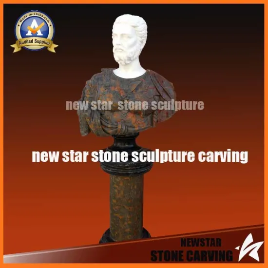 Head Sculpture Bust with Columns