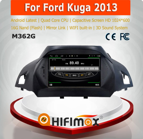 HIFIMAX Android 4.4.4 car multimedia for Ford Kuga 2013 with 4 Core CPU 16G Hard disk HD1024*600 capacitive screen