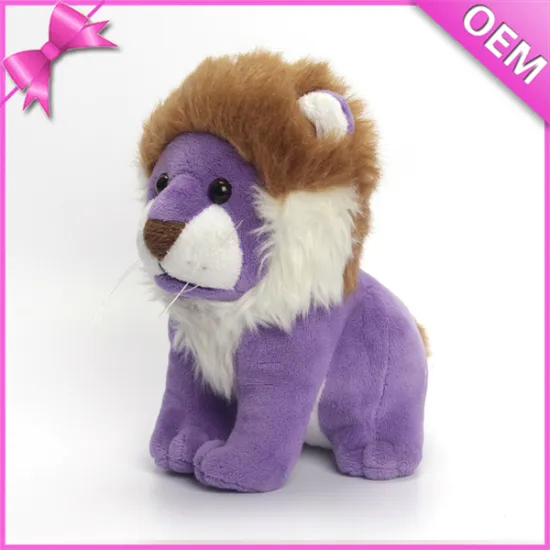 HOT Selling Plush Lion Toy Best Plush Animal Mini Purple Plush Lion