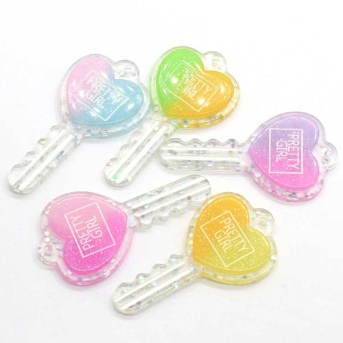 New Fashion Resin Lucky Star Pretty Gir Key Charm For Key Chains Pendant Gifts Wholesale