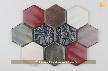 Ceramic Mosaic,Fambe mosaic,Hexagonal Mosaic