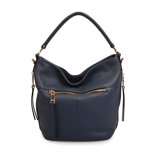 Plain Soft Leather Lady Handbags Hobo Shopper Purse