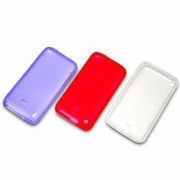 Cases for Apple's iTouch 4, Made of TPU Material, Various Colors and Designs Available