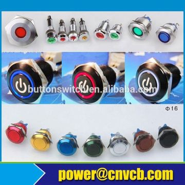 Q 19mm Metal Lamp Switches ( SPDT ,Dot LED ) mechanical momentary push button switch
