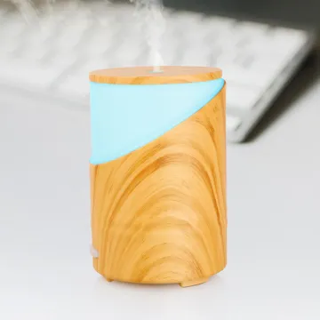 Aromatherapy Oil Diffuser Humidifier with Bamboo Grain