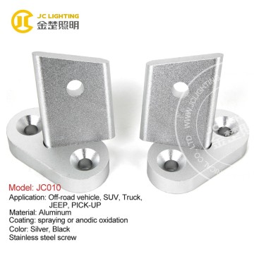 Factory price adjustability and flexibility bar led light mounting brackets for off-road vehicle