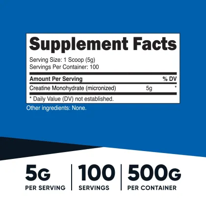 Creatine Monohydrate Supplement Support Muscle Growth
