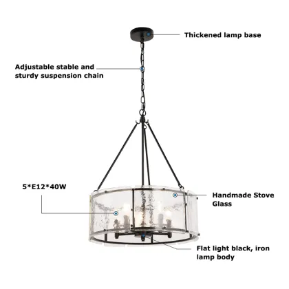 Drum Shape Staircase Lighting: Chandeliers & Pendant Lights for Office, Restaurant, and Home