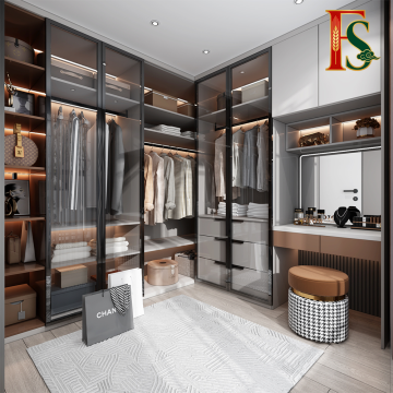 Sophisticated Bespoke Fitted Cabinet Walk-in Wardrobe System