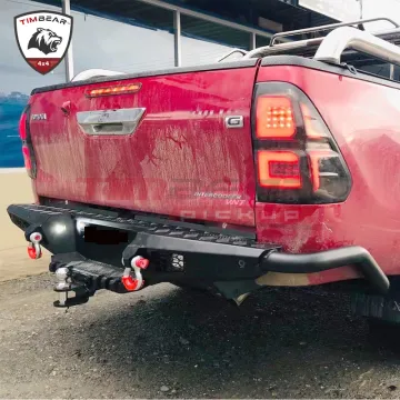 Sport Steel Rear Bumper Bull Bar for 4X4 Pickups like Hilux Revo, Rocco, Nissan Navara D40