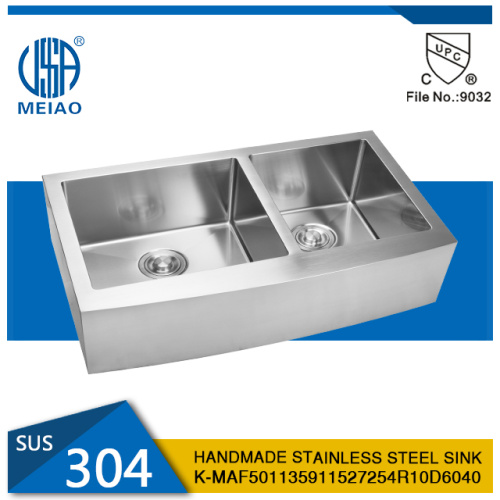 Apron Sink 35 Inch Best Handmade Stainless Steel Double Sink Supplier