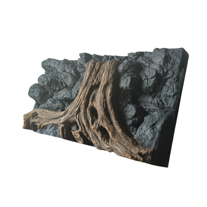 Painel de fundo em forma de raiz de árvore realista