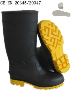 Factory Cheap PVC safety Boots, High-ankle safety Boots for Men SBP,S4,S5