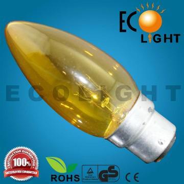 Melhor cor preço Hangzhou CE aprovado vela incandescente 25w 60w