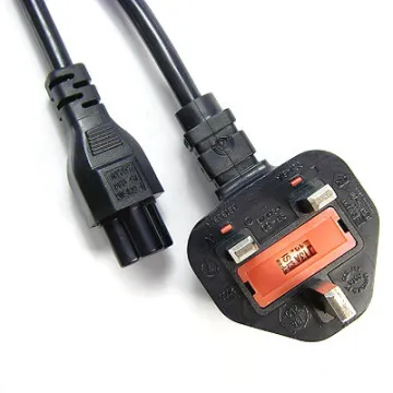 PVC material UK medical grade power cord with fuse uk