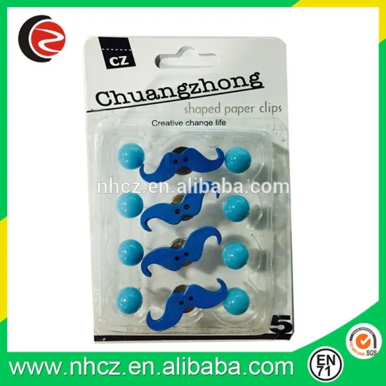Blue Mustache Push Pin