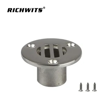 Marine Hardware Tank Vent Boat Thru Hull Fitting / Deck Floor Drain Stainless Steel 316