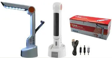 Solar led desk lamp with iphone charger