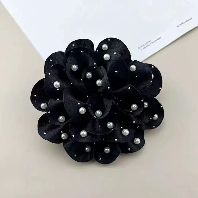 Fabric Rose Flower Brooches