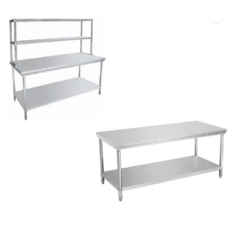 Customizable Kitchen Table and 2-Layer Countertop Shelf - Hot Sale