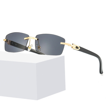 BOOM New Square Rimless Sunglasses - Vintage Rectangle Sunglasses 2021