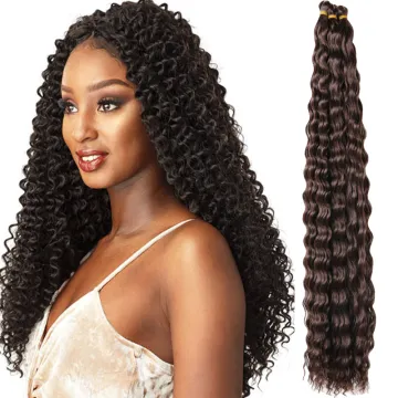 Wholesale 32inch Deep wave crochet Braids hair Synthetic Braiding Hair Extensions Water Wave Crochet Braiding