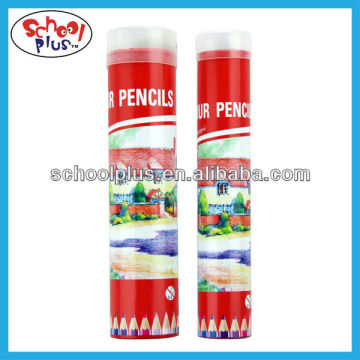 Fashionable metal tube packing 12/24pcs color pencil