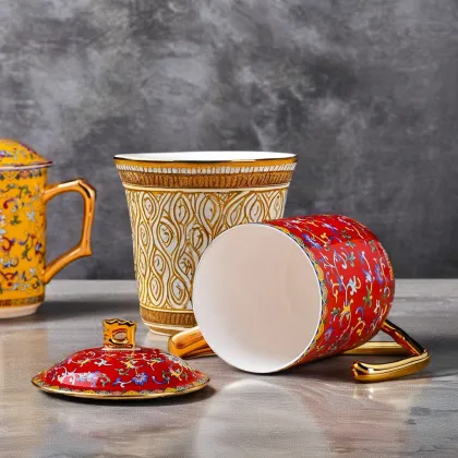 Jingdezhen First-Class Fair Porcelain Twig Office Cup - Emperor's Noble Cup for Coffee Wholesale Export