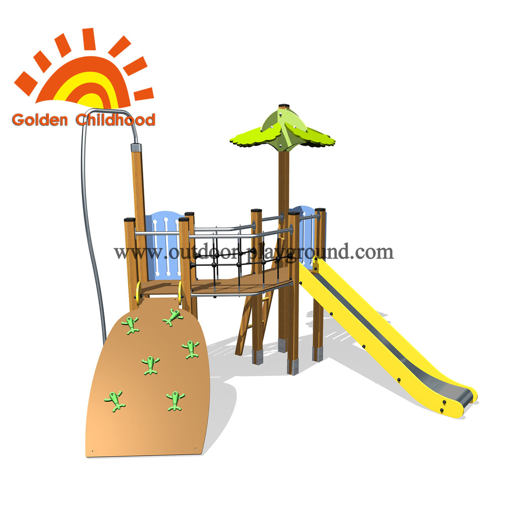 Slide And Panel Climber Outdoor Playground Equipment For Children
