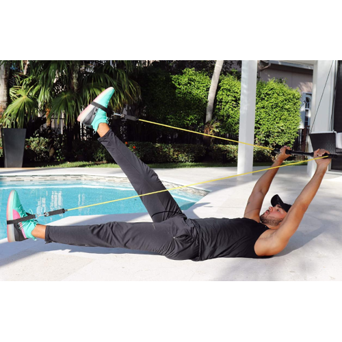 Aluminum Fitness Exercise Bar with Resistance Tube Kit