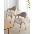 Silla de comedor moderna nórdica para mesa de restaurante