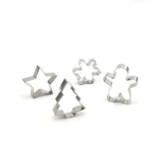 Christmas Cookie Mold Set: 4-Piece Stainless Steel Biscuit Cutter Tool