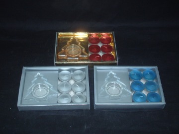Colored Gift Box Metallic Tea Lights