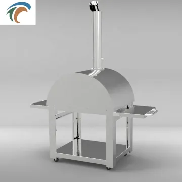 Industrial Stainless Steel Pizza Oven Round Commercial Wooden Garden Pizza Oven