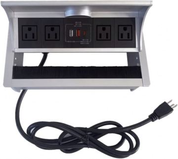 US Wireless Charger Conference Table Power Hub avec USB C Fast Charger Station