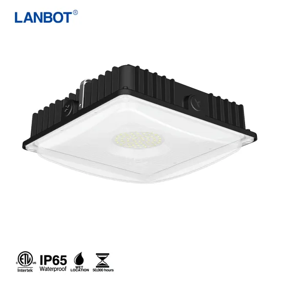 IP65 Waterproof 60W-80W LED Gas Station Canopy Light with AC100-277V Internal Driver