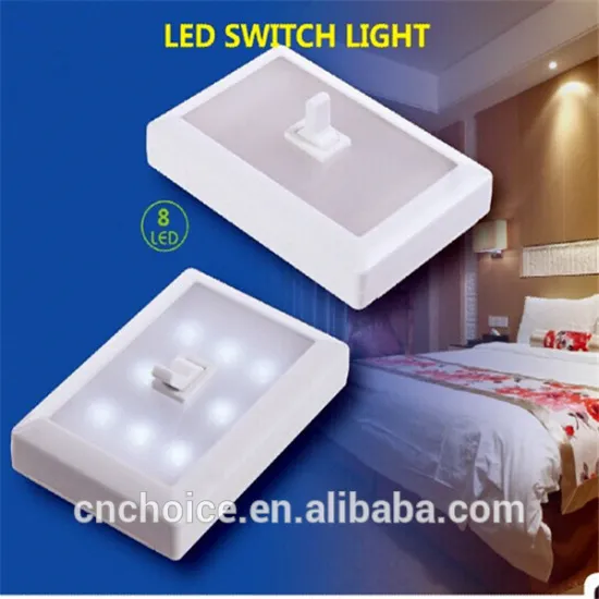 zhejiang flashlight AAA battery powered 8LED switch night light for closet,bedroom wardrobe