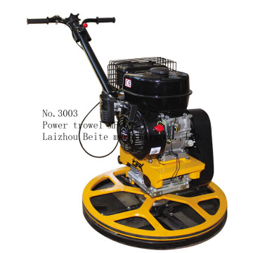 concrete power trowel with foldable handle and optional gasoline engine