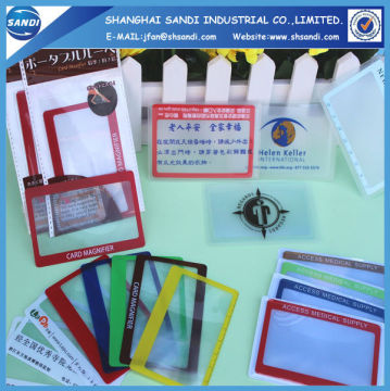 Hot sales promotional gifts Factory manufacture 100% non-toxic pvc sheet magnifier