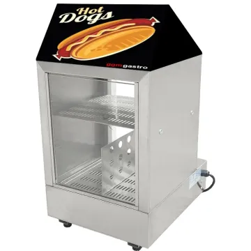 Stainless Steel Square Shaped Hot Dog Warmer Warming Showcase Pastry Warm Bakery Showcase for Restaurant