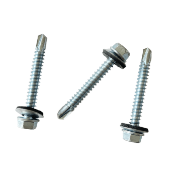 Wholesale Zinc Hexagon Self-Drilling Roofing Screws: Painted Hex Head Self-Tapping Screws with Washers for Metal to Wood Applications