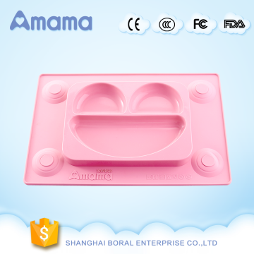 OEM available one-piece silicone kids placemat