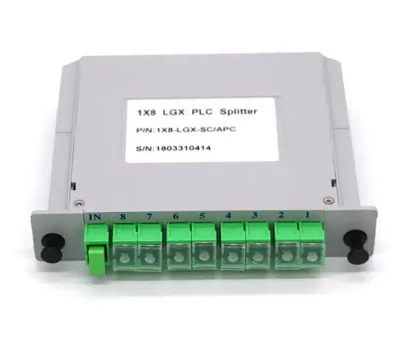 Fiber Optic 1x4 1x8 SC APC Casette Optical Insert Type PLC Splitter